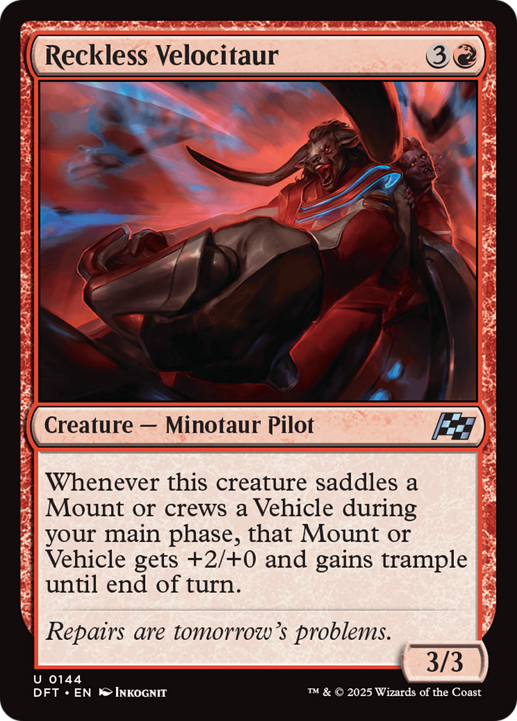 Reckless Velocitaur [Aetherdrift]