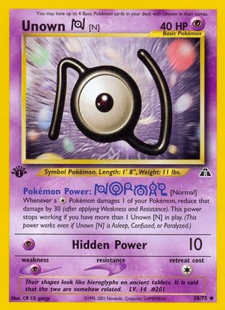 Unown [N] (50/75) [Neo Discovery Unlimited]