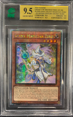 Silent Magician Zero [Quarter Century Secret Rare] LEDE-EN003 - MNT 9.5