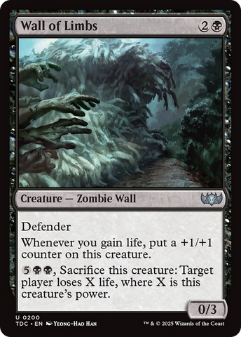 Wall of Limbs [Tarkir: Dragonstorm Commander]