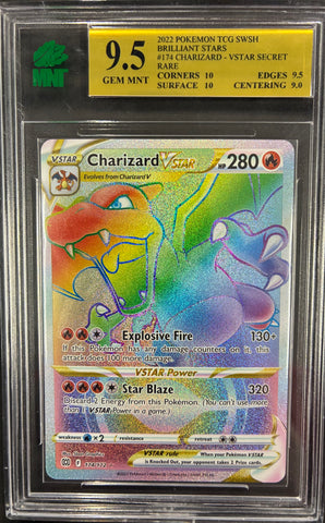 Charizard VStar (174/172) - Brilliant Stars - MNT 9.5