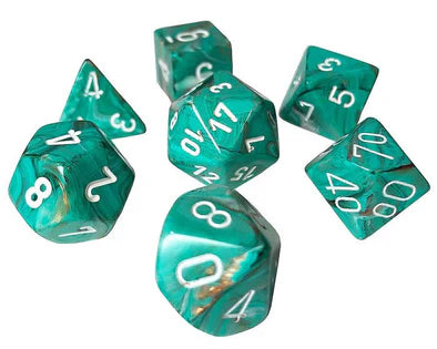 Chessex- 7pc Mini Polyhedral: Marble