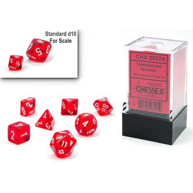 Chessex- 7pc Mini Polyhedral: Translucent