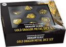 Dungeons & Dragons : Gold Dragon Metal Dice Set
