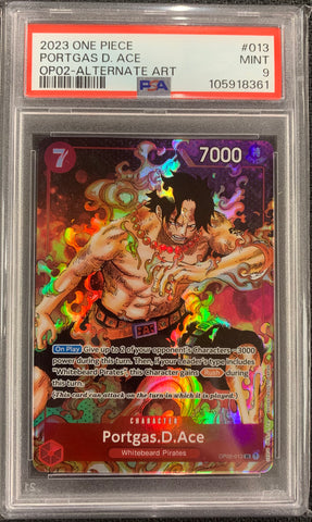 Portgas.D.Ace (OP02-013) - Alternate Art - PSA 9