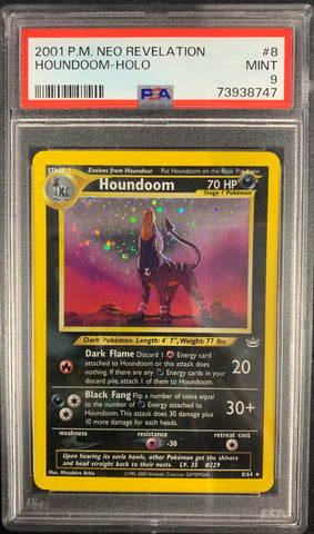 Houndoom Holo (8/64) - Neo Revelation - PSA 9