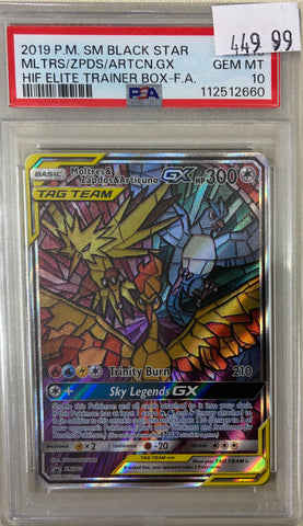 Moltres & Zapdos & Articuno (SM210) - SM Black Star Promo - PSA 10