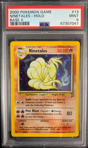 Ninetales Holo (13/130) Base Set 2 - PSA 9