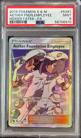 Aether Foundation Employee (SV81/SV94) - Hidden Fates - PSA 9