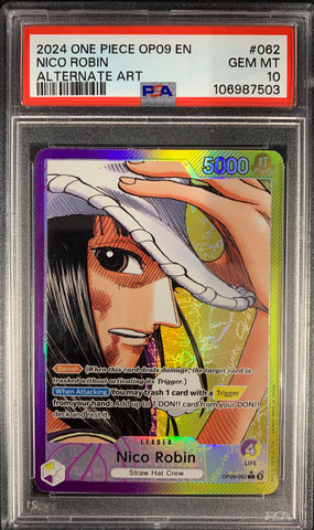 Nico Robin (OP09-062) Alternate Art Leader - PSA 10
