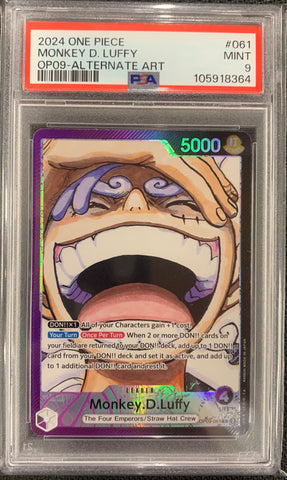 Monkey.D.Luffy (OP09-061) - Alternate Art - PSA 9