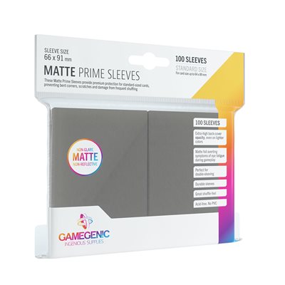 Sleeves: Gamegenic: Matte Prime Sleeves: Dark Grey (100) (ML)