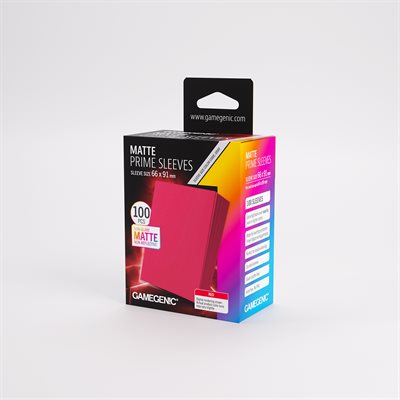 Sleeves: Gamegenic: Matte Prime Sleeves: Red (100) (ML) (Repackaging)