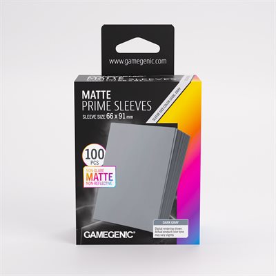 Sleeves: Gamegenic: Matte Prime Sleeves: Dark Grey (100) (ML) (Repackaging)
