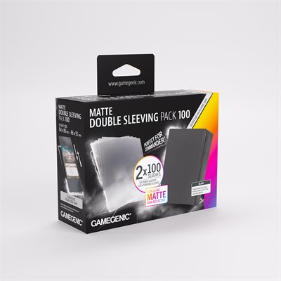 Sleeves: Gamegenic: Matte Double Sleeving Clear/Black (2x100) (ML) (Repackaging)