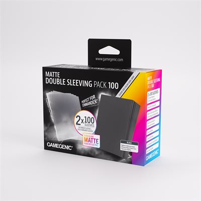 Sleeves: Gamegenic: Matte Double Sleeving Clear/Black (2x100) (ML) (Repackaging)