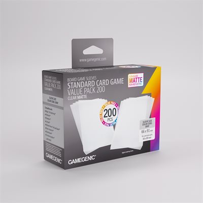 Sleeves: Gamegenic: Matte Standard Card Game Value Pack (200) (ML) (Repackaging)