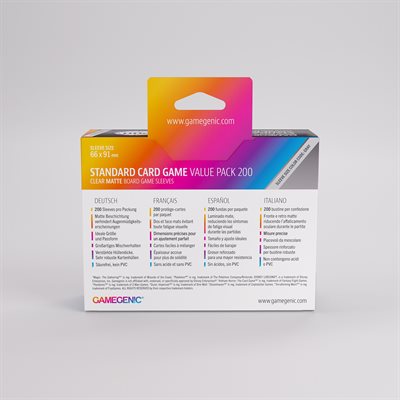 Sleeves: Gamegenic: Matte Standard Card Game Value Pack (200) (ML) (Repackaging)