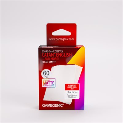 Sleeves: Gamegenic: Matte Catan-Sized Sleeves (50) (ML) (Repackaging)