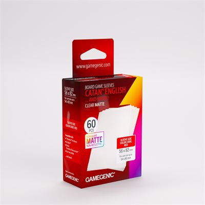 Sleeves: Gamegenic: Matte Catan-Sized Sleeves (50) (ML) (Repackaging)