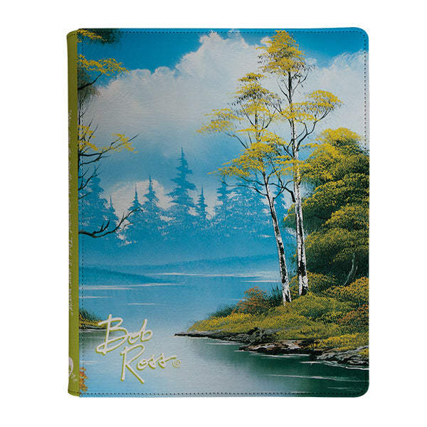 9-Pocked Zipped Binder: Bob Ross' Lakeside Path