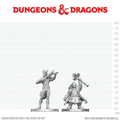 D&D Nolzur's Marvelous Unpainted Miniatures: Tiefling Bard & Dwarf Cleric (EN) ^ Q3 2026