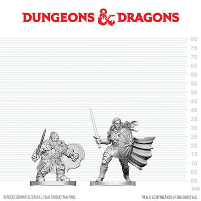 D&D Nolzur's Marvelous Unpainted Miniatures: Dwarf Fighter & Orc Paladin (EN) ^ Q3 2026