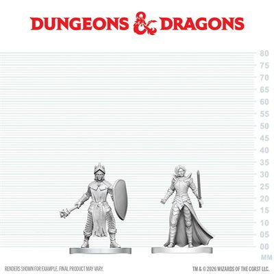 D&D Nolzur's Marvelous Unpainted Miniatures: Black Gauntlet & Zhentilar Paladin of Bane (EN) ^ Q3