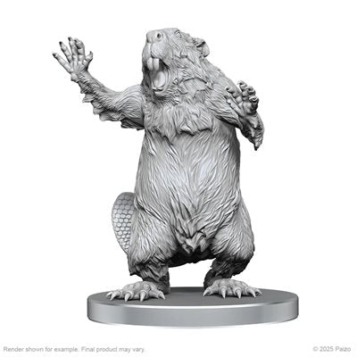 Pathfinder Battles Deep Cuts Unpainted Miniatures: Boggard Scout & Castoroides (EN)