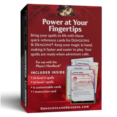 Dungeons & Dragons: Reference Cards: Spells - Levels 0-1 (EN) ^ Aug 18 2026