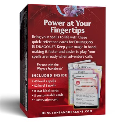 Dungeons & Dragons: Reference Cards: Spells - Levels 2-3 (EN) ^ Aug 18 2026