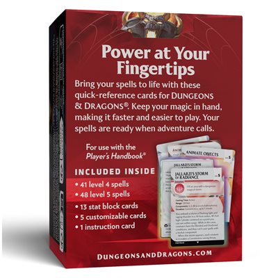 Dungeons & Dragons: Reference Cards: Spells - Levels 4-5 (EN) ^ Aug 18 2026