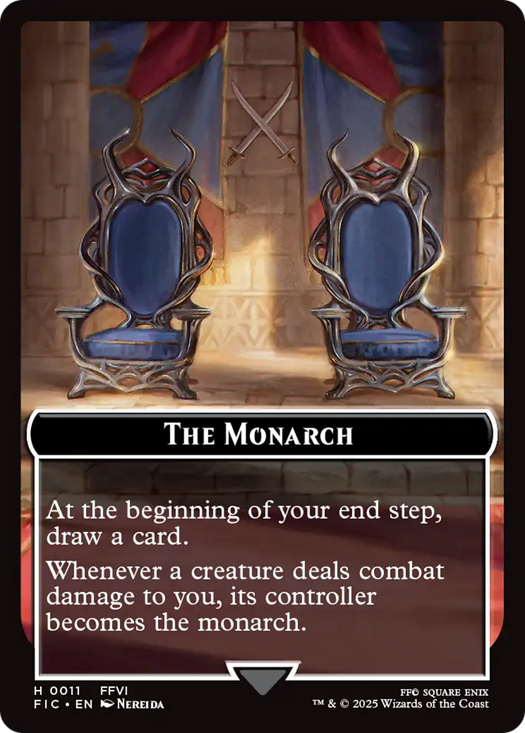 The Blackjack // The Monarch Double-Sided Token (Surge Foil) [FINAL FANTASY Commander Tokens]
