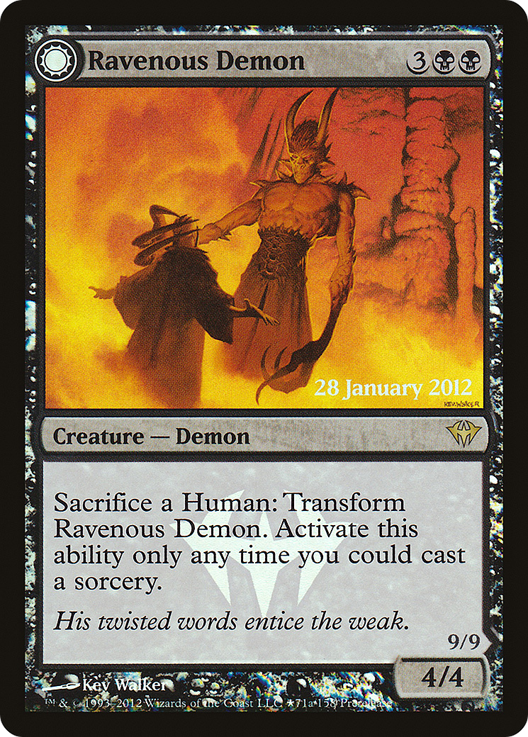 Ravenous Demon // Archdemon of Greed [Dark Ascension Prerelease Promos]