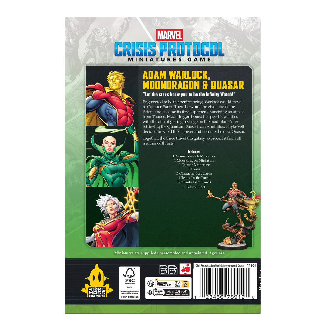 Marvel: Crisis Protocol: Adam Warlock, Moondragon & Quasar
