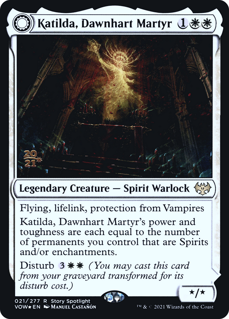 Katilda, Dawnhart Martyr // Katilda's Rising Dawn [Innistrad: Crimson Vow Prerelease Promos]