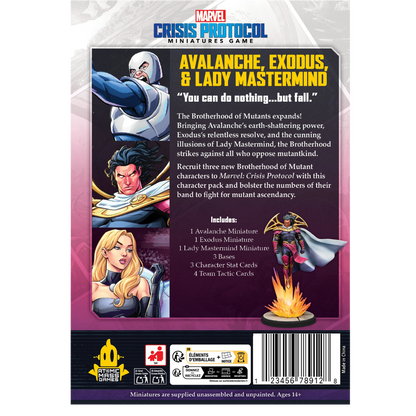 Marvel: Crisis Protocol: Avalanche, Exodus & Lady Mastermind - Character Pack