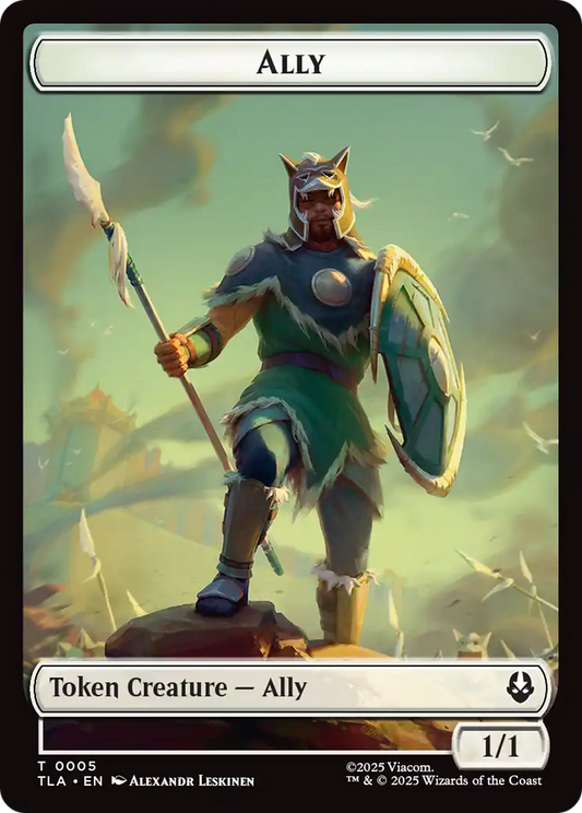 Ally (0005) // Soldier (0002) Double-Sided Token [Avatar: The Last Airbender Tokens]