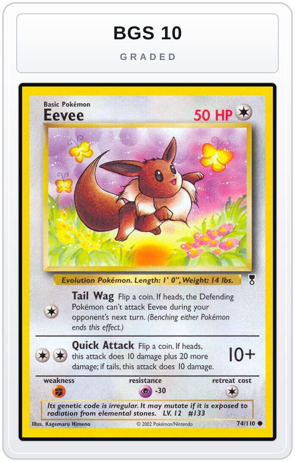 Graded - Eevee — BGS 10 graded overlay