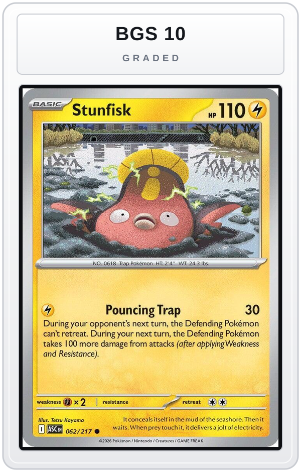 Graded - Stunfisk — BGS 10 graded overlay