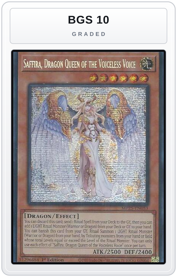 Graded - Saffira, Dragon Queen of the Voiceless Voice — BGS 10 graded overlay