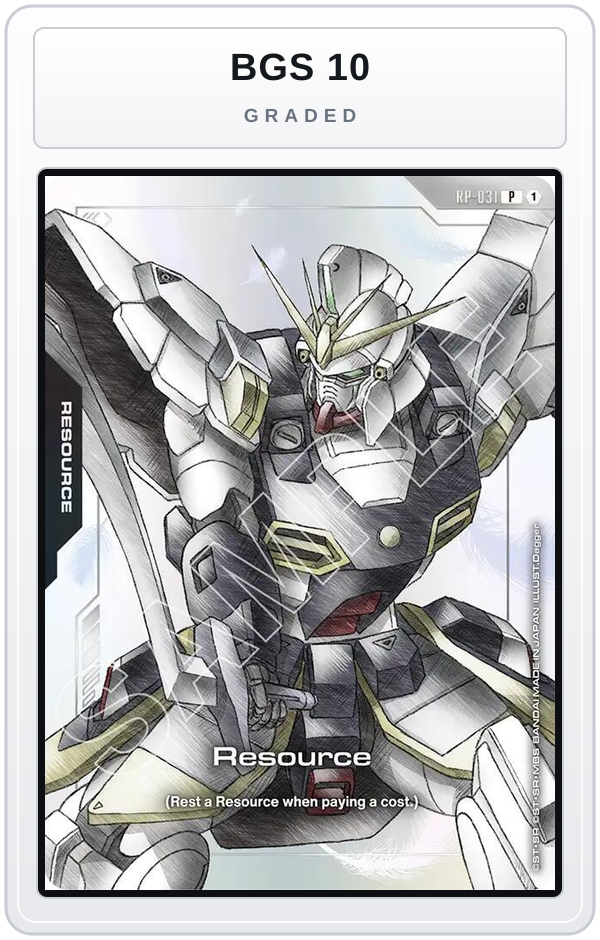 Graded - Resource (RP-031) (Mobile Suit Gundam Wing) — BGS 10 graded overlay