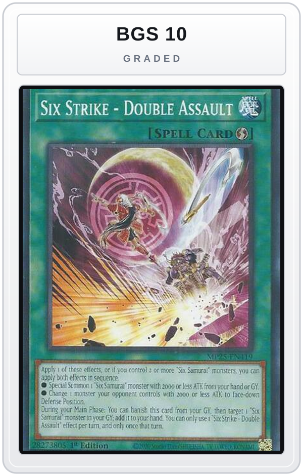 Graded - Six Strike - Double Assault — BGS 10 graded overlay