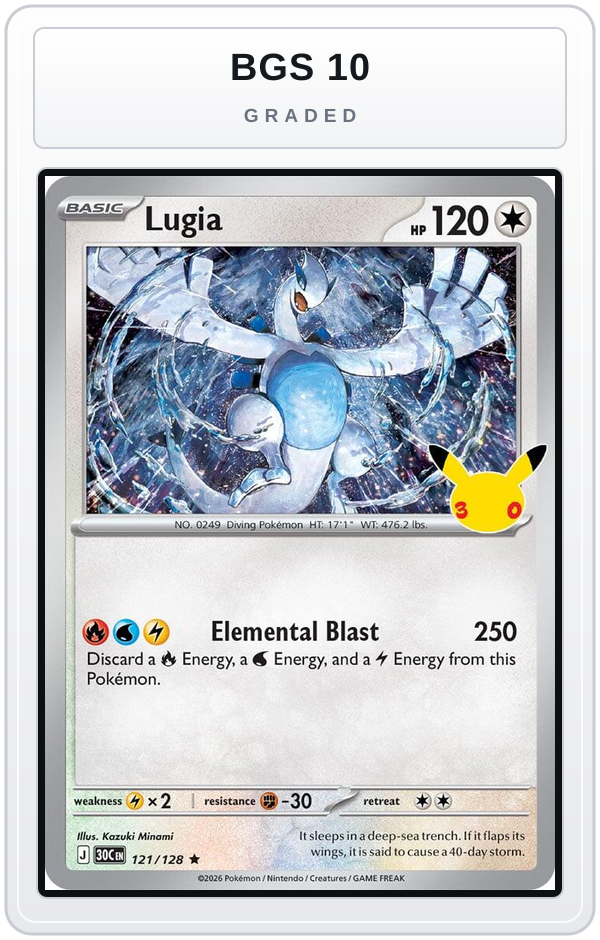 Graded - Lugia — BGS 10 graded overlay