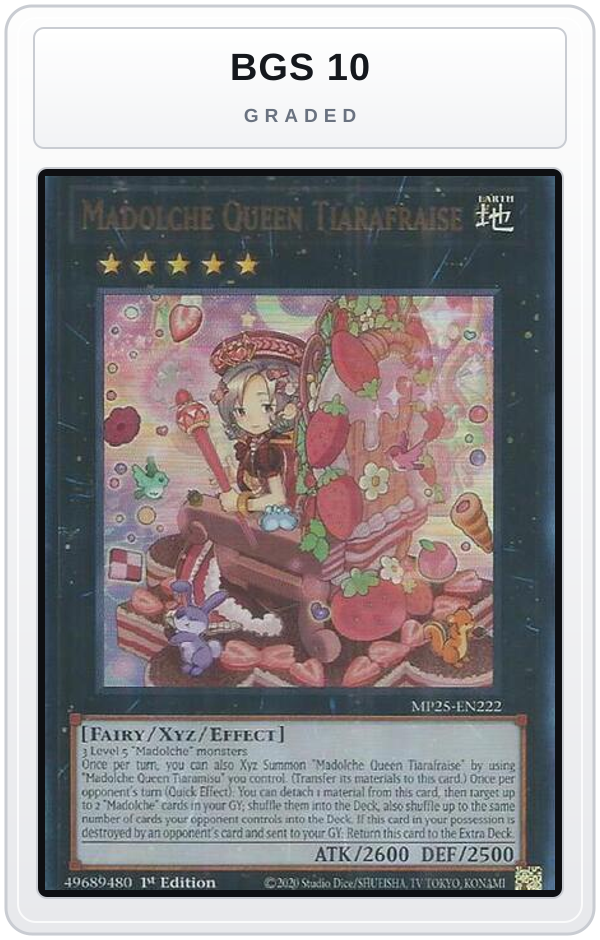 Graded - Madolche Queen Tiarafraise — BGS 10 graded overlay