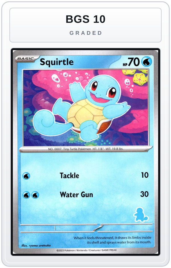 Graded - Squirtle — BGS 10 graded overlay