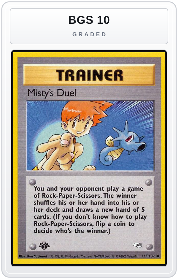Graded - Misty's Duel — BGS 10 graded overlay
