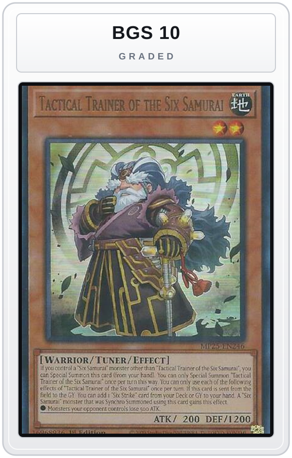 Graded - Tactical Trainer of the Six Samurai — BGS 10 graded overlay