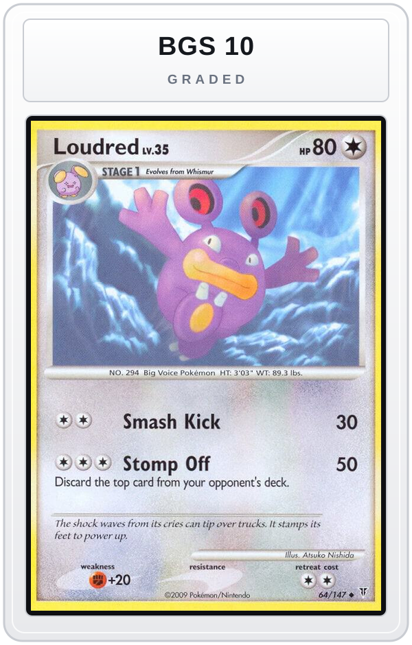 Graded - Loudred — BGS 10 graded overlay