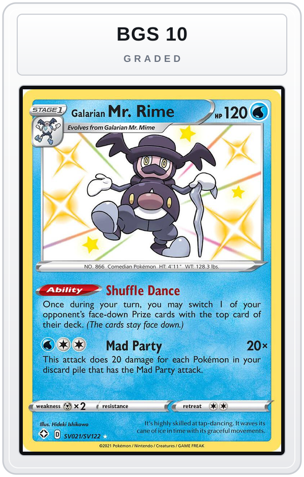 Graded - Galarian Mr. Rime — BGS 10 graded overlay